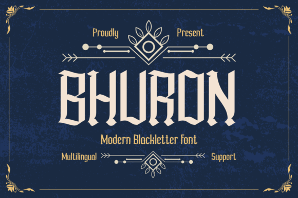 Bhuron: A Vintage Blackletter Font for Crafters