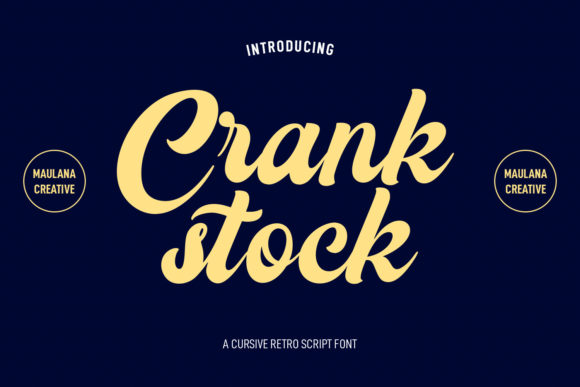 Crankstock: A Vintage Script Font