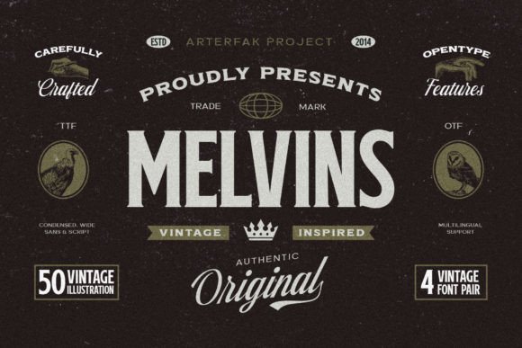 Melvins: A Vintage Font for Modern Brands