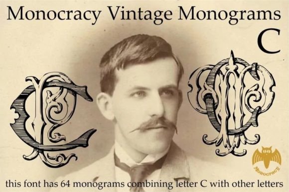 Monocracy Vintage Monograms C Font