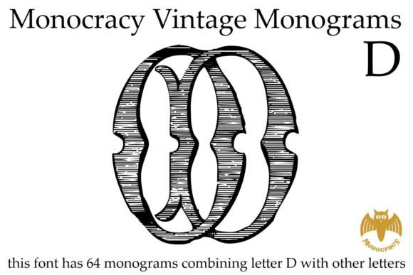Monocracy Vintage Monograms D Font