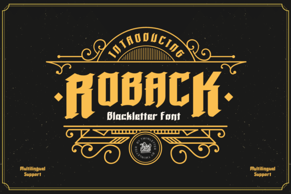 Roback: A Bold Blackletter Font