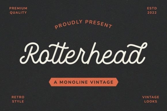 Rotterhead: A Vintage Script Font for Business