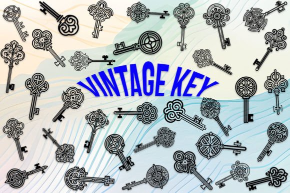 Vintage Key Font for Web Design