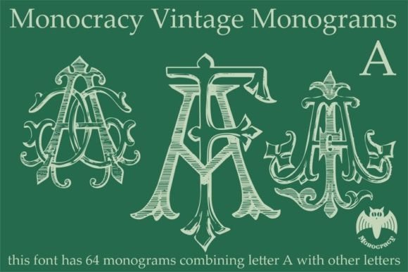 Vintage Monograms a Font