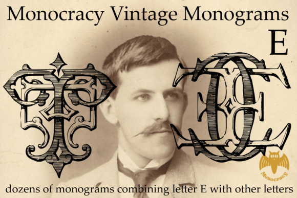 Vintage Monograms E Font