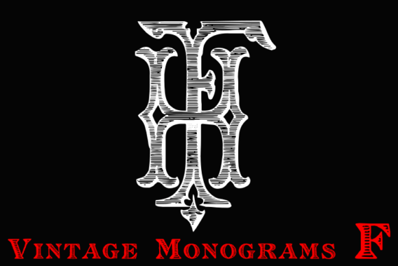 Vintage Monograms F Font