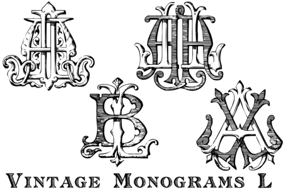 Vintage Monograms L: A Classic Font for Creative Projects